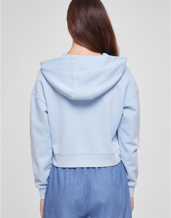 Дамски къс суичър с качулка в светлосин цвят Urban Classics Terry Hoody, Суичъри - Lit.bg Дамски къс суичър с качулка в светлосин цвят Urban Classics Terry Hoody, Суичъри - Lit.bg