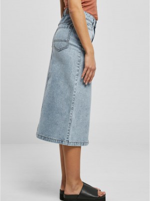 Дамска дълга дънкова пола в син цвят Urban Classics Denim Skirt