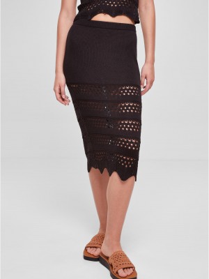 Дамска плетена пола в черен цвят Urban Classics Ladies Knit Skirt