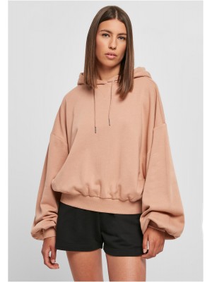 Дамски широк суичър с качулка в цвят праскова Ladies Terry Hoody
