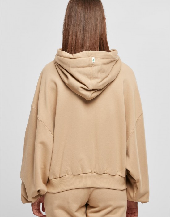 Дамски широк суичър с качулка в бежов цвят Ladies Terry Hoody, Суичъри - Lit.bg