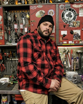 Мъжка карирана риза в червен цвят Brandit Check Shirt red/black