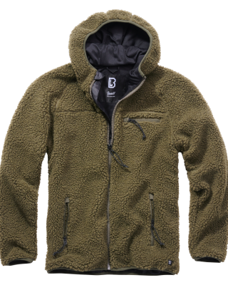 Мъжко пухкаво яке в цвят маслина Brandit Teddyfleece Worker 