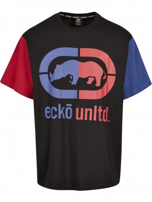 Мъжка широка тениска в черен цвят Ecko Unltd Grande
