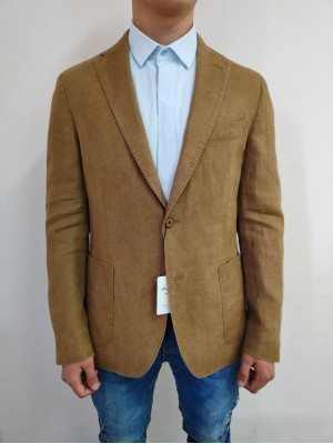 Елегантно мъжко сако в светлокафяв цвят Van Gils