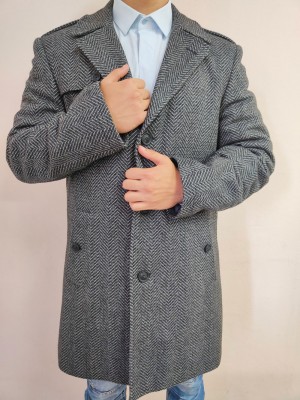 Мъжко палто в сив цвят Emilio Adani