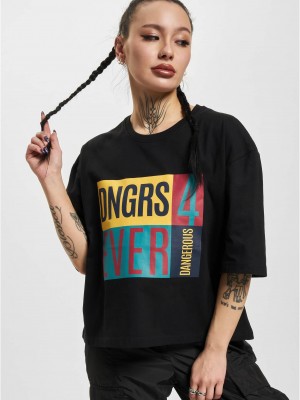 Дамска тениска в черен цвят Dangerous DNGRS 4C