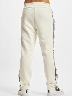 Мъжко долнище в бяло DEF Sweat Pant Side Stripe