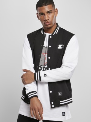 Мъжко колежанско яке в черно Starter College Fleece Jacket