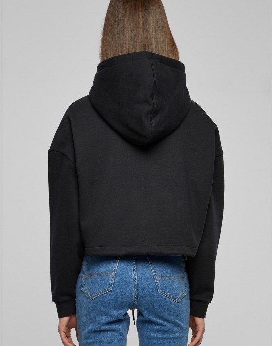 Дамски суичър в черен цвят Urban Classics Ladies Cropped Дамски суичър в черен цвят Urban Classics Ladies Cropped