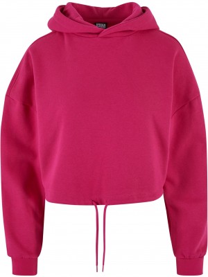 Дамски суичър в розов цвят Urban Classics Ladies Cropped
