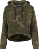  Дамски суичър в цвят маслина Urban Classics Ladies Camo Cropped Hoody 