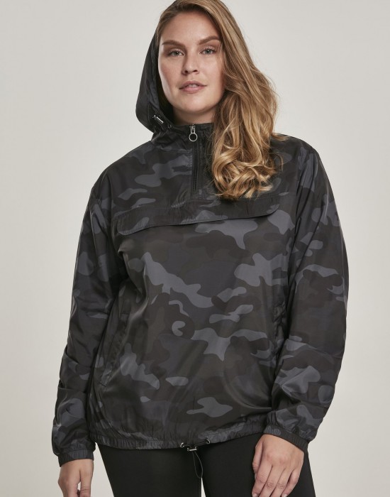  Дамско яке в камуфлажен цвят от Urban Classics Ladies Camo Pull Over 