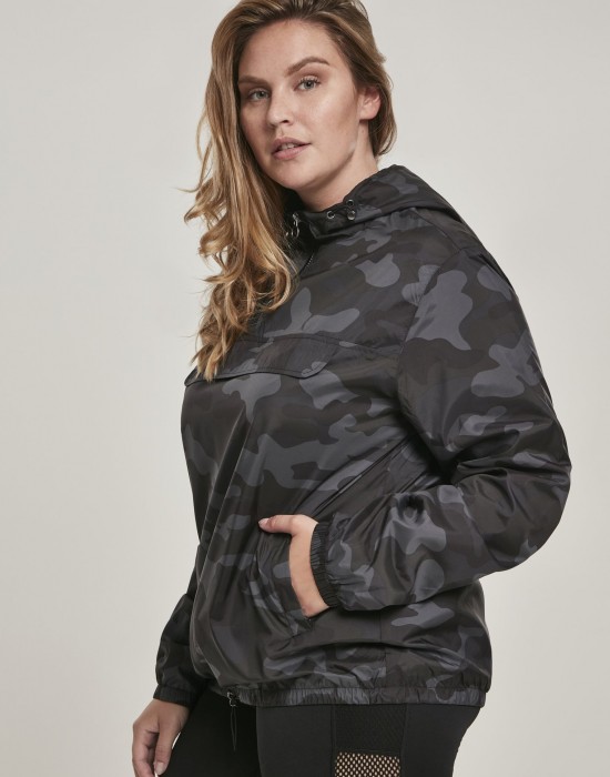  Дамско яке в камуфлажен цвят от Urban Classics Ladies Camo Pull Over 