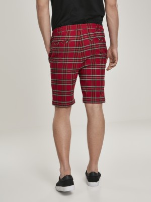  Мъжки къси панталони в червено каре Urban Classics Checker 