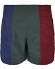  Мъжки къси панталони в тъмночервено, зелено и синьо Urban Classics 3-Tone Swim Shorts 