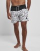  Мъжки къси панталони в черно и бяло Urban Classics Low Block Pattern Swim Shorts 