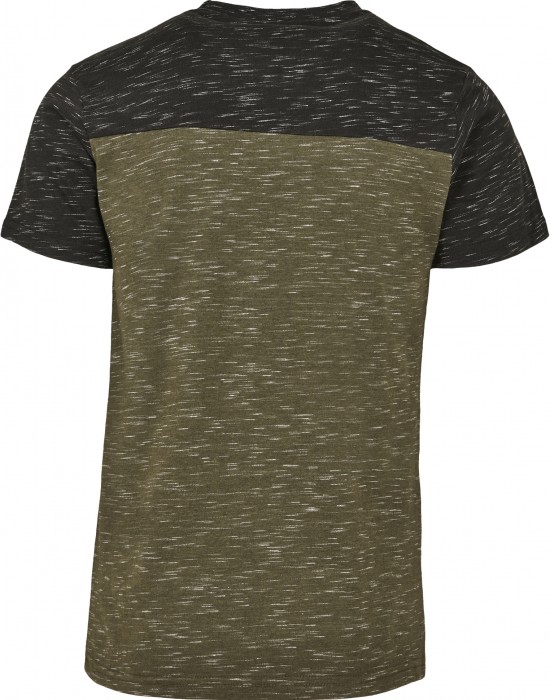 Мъжка тениска в мраморно масленозелен цвят Southpole Color Block Tech Tee marled olive 