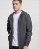 Мъжки изчистен суичър с цип Urban Classics charcoal Мъжки изчистен суичър с цип Urban Classics charcoal