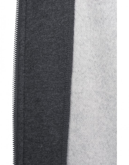 Мъжки изчистен суичър с цип Urban Classics charcoal Мъжки изчистен суичър с цип Urban Classics charcoal