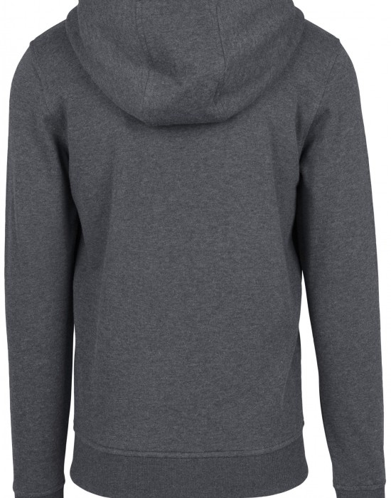 Мъжки изчистен суичър с цип Urban Classics charcoal Мъжки изчистен суичър с цип Urban Classics charcoal