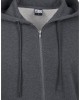 Мъжки изчистен суичър с цип Urban Classics charcoal Мъжки изчистен суичър с цип Urban Classics charcoal