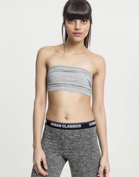 Дамски топ в сив цвят Urban Classics Ladies Bandeau Top grey 