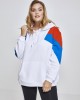 Дамски суичър в три цвята Urban Classics whtfireredbrightblue Дамски суичър в три цвята Urban Classics whtfireredbrightblue