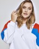 Дамски суичър в три цвята Urban Classics whtfireredbrightblue Дамски суичър в три цвята Urban Classics whtfireredbrightblue