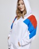 Дамски суичър в три цвята Urban Classics whtfireredbrightblue Дамски суичър в три цвята Urban Classics whtfireredbrightblue