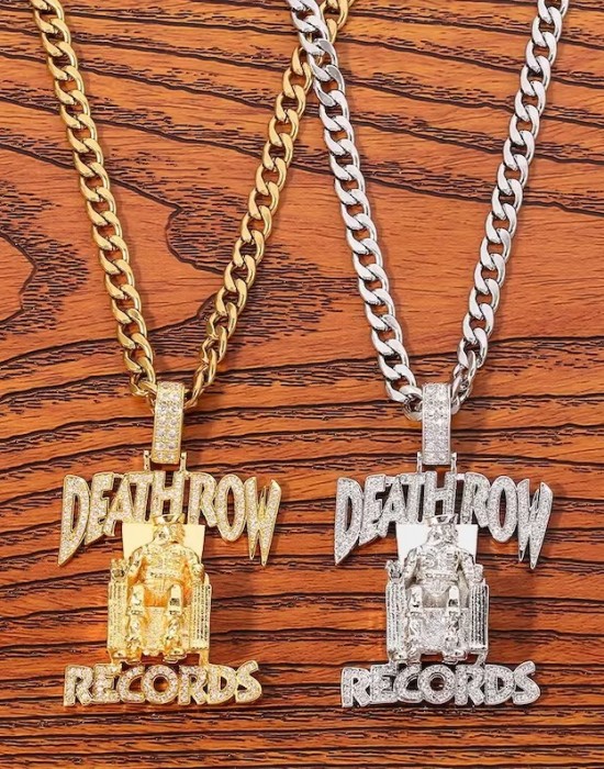 Death Row Records медальон в цвят сребро Death Row Records медальон в цвят сребро