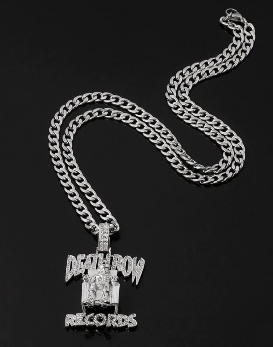 Death Row Records медальон в цвят сребро Death Row Records медальон в цвят сребро