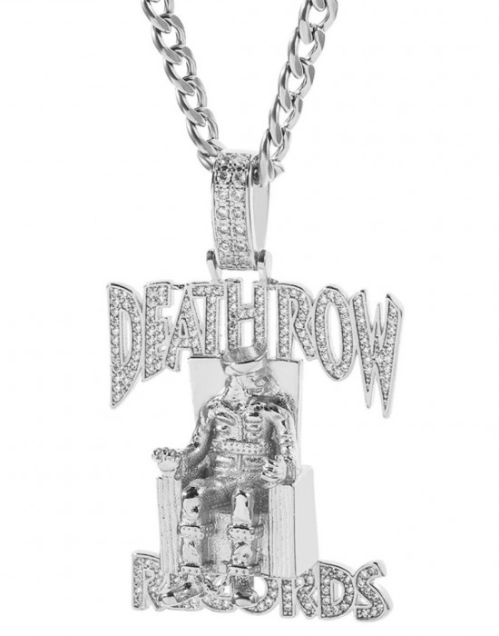 Death Row Records медальон в цвят сребро Death Row Records медальон в цвят сребро