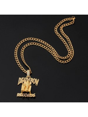 Death Row Records медальон в цвят злато