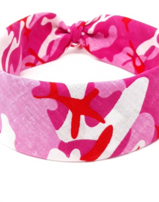 Кърпа за глава бандана HoodStyle Bandana в розов камуфлаж