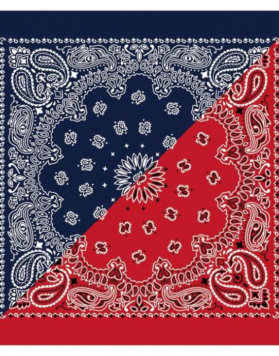 Кърпа за глава бандана HoodStyle Bandana двуцветна - тъмносиньо-червено Кърпа за глава бандана HoodStyle Bandana двуцветна - тъмносиньо-червено