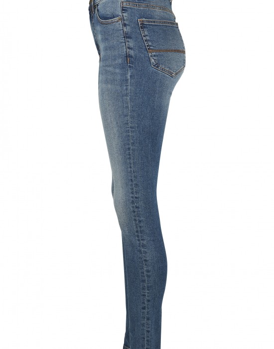 Дамски дънки в синьо Urban Classics Ladies High Waist Skinny Jeans 