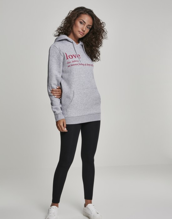 Дамски суичър Mister Tee Love Definition в сив цвят