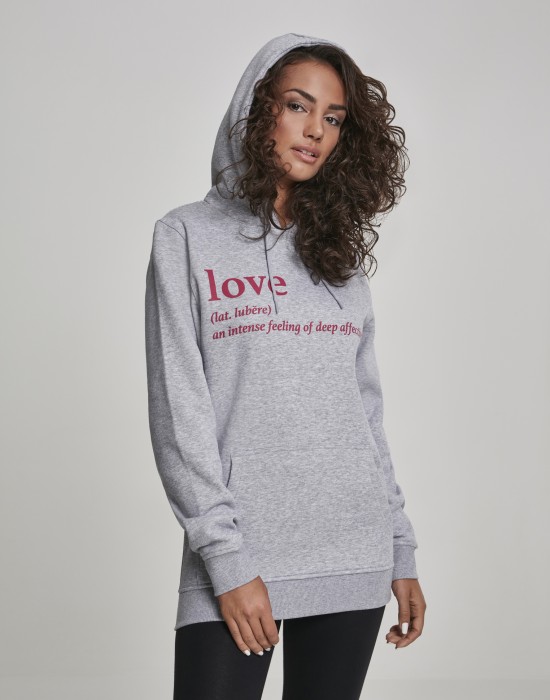 Дамски суичър Mister Tee Love Definition в сив цвят