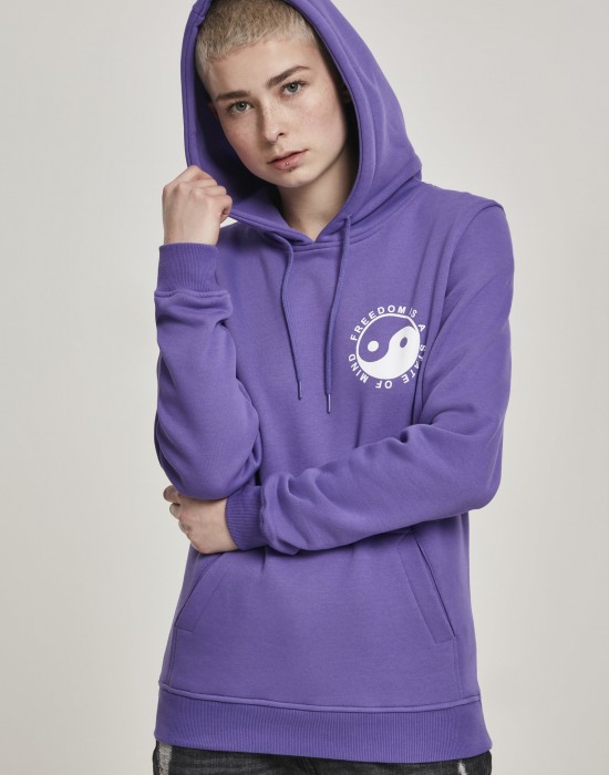 Дамски суичър Mister Tee State of Mind в лилав цвят Дамски суичър Mister Tee State of Mind в лилав цвят
