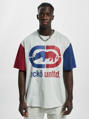 Мъжка широка тениска в светлосив цвят Ecko Unltd Grande