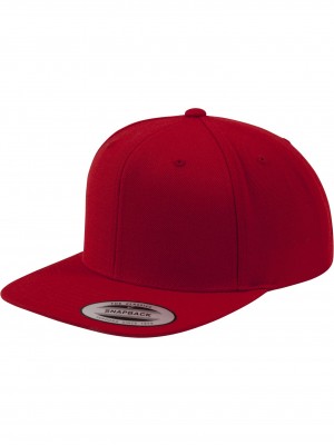 Шапка с козирка в червено Classic Snapback