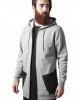 Мъжки сив суичър с цип Urban Classics Мъжки сив суичър с цип Urban Classics