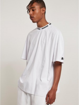 Мъжка бяла тениска Starter Jaquard Rib Tee white