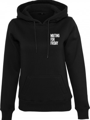 Дамски суичър в черно Мister Tee Ladies Waiting For Friday Hoody