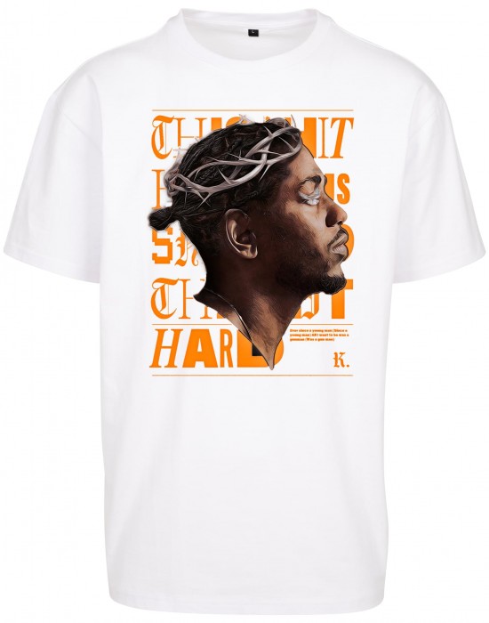 Тениска в бял цвят Mister Tee Kendrick Lamar K-Dot Oversize Тениска в бял цвят Mister Tee Kendrick Lamar K-Dot Oversize