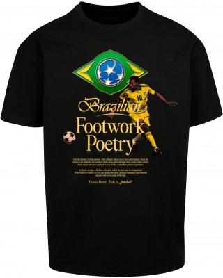Мъжка тениска в черен цвят Mister Tee Footwork Poetry Oversize