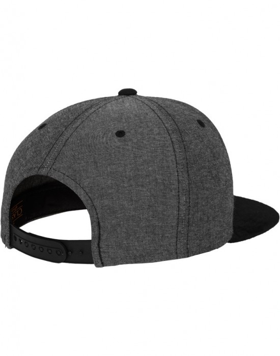 Шапка с козирка в цвят графит Chambray-Suede Snapback 