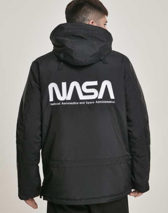 Мъжко черно яке тип Ветровка Mister Tee NASA Мъжко черно яке тип Ветровка Mister Tee NASA