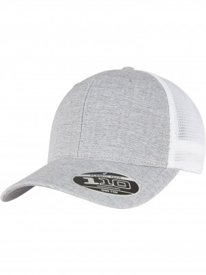 Шапка с козирка в сив меланж FLEXFIT 110 MESH CAP 2-TONE 